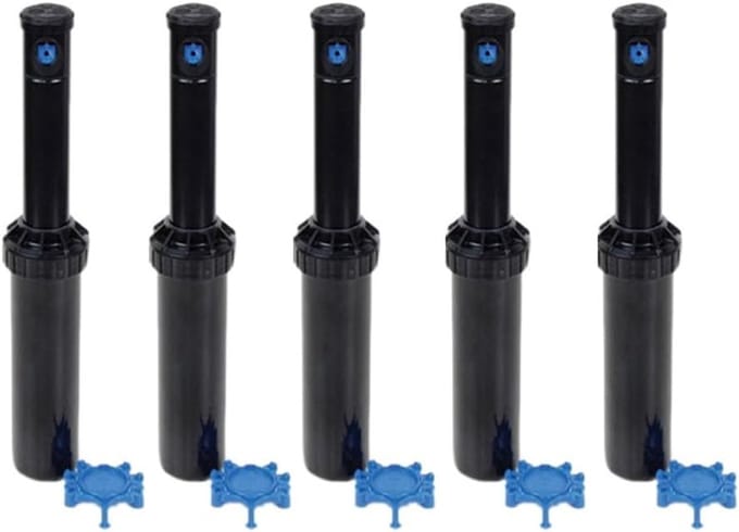 Turbinesproeier Gazon - Pop-up Sprinkler - Gazon Bewatering - Verstelbare Sector - 168 cm Hoogte - Zwart