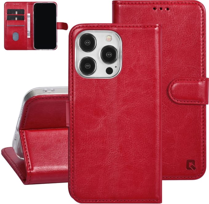 UNIQ Accessory Back Cover - Rood - 360° Bescherming - Magneetsluiting voor iPhone 15 Pro