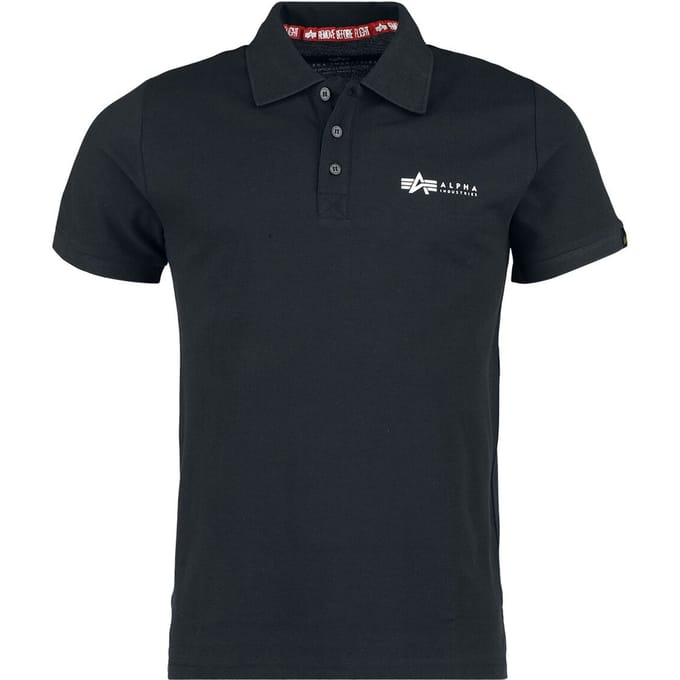 Alpha Industries Poloshirt - Basic Polo SL - S tot XXL - voor Mannen - zwart
