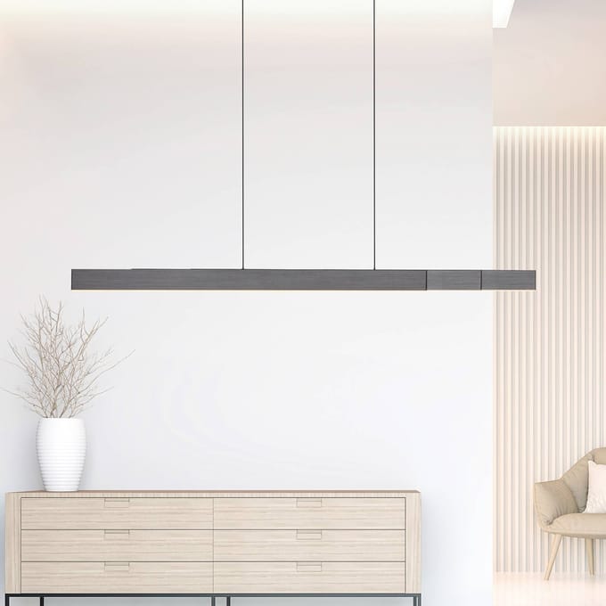 Neuhaus PURE - Hanglamp e-Lift + e-Slide L 120-200 cm donker grijs