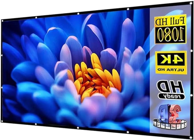 Projectiescherm Opvouwbaar - Beamer Scherm - Home Cinema - Kreukvrij Polyester - 250 inch - Wit