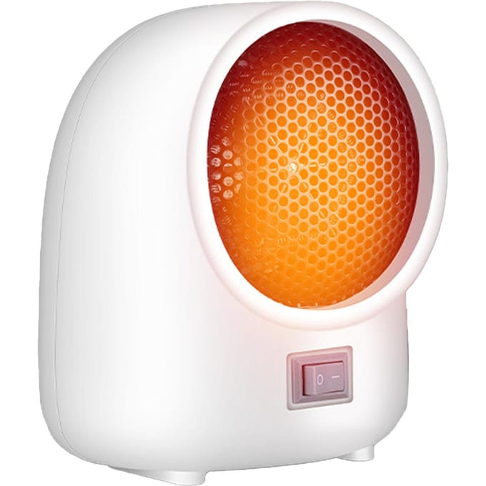 Mini Chauffage Chauffage Rapide Protection Surchauffe Petit Chauffage d'Espace pour Maison Table Blanc Prise EU 220V orange