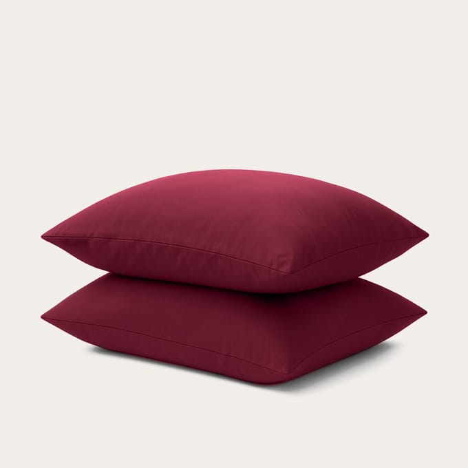 HappyBed Kussenslopen Crimson plum 80x80 cm - Kussensloop set 2 stuks - 100% Microvezel - Ultieme slaapcomfort
