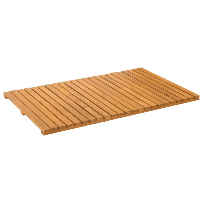 vidaXL - Badmat - Naturel - 80 - x - 50 - cm - Massief - Acacia - Hout