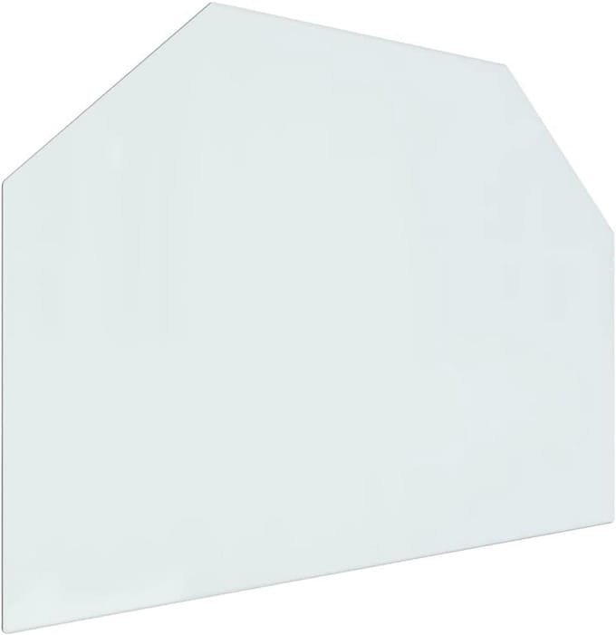 Zeshoekige Vuurvaste Glasplaat voor Open Haard 80x60cm Vloerbescherming