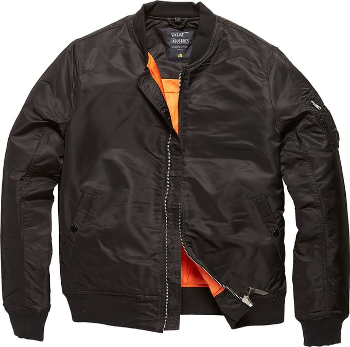 Vintage Industries Bomberjack Blouson Westford Ma1 Black