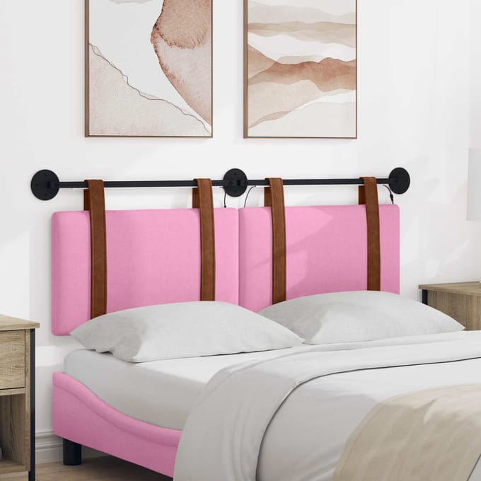 vidaXL - Hangend - hoofdbord - Roze - Antiek - PU