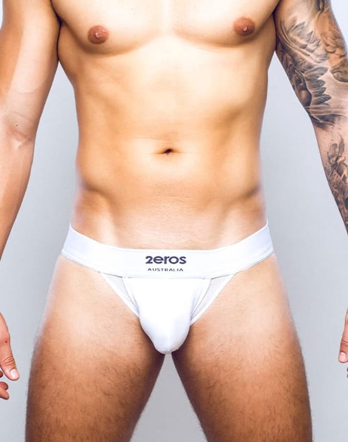 2EROS AKTIV Cronus Jockstrap White - MAAT S - Heren Ondergoed - Jockstrap voor Man - Mannen Jock