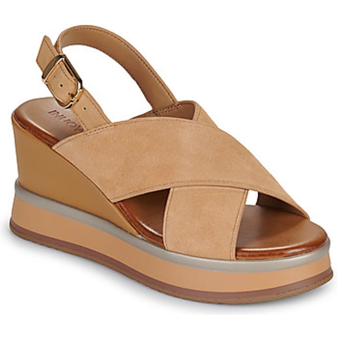 Sandalen met sleehak Inuovo B37010-COCONUT