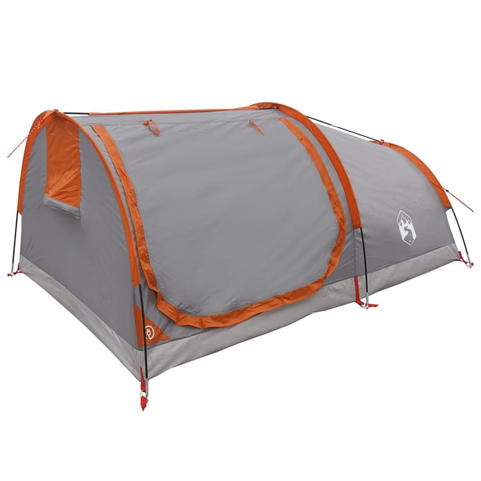 vidaXL - Hiking - Tent - Waterdicht - 2-persoons - Grijs - en - Oranje