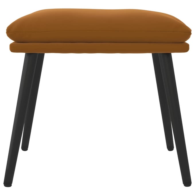 vidaXL - Voetenbank - 45x29,5x35 - cm - fluweel - bruin