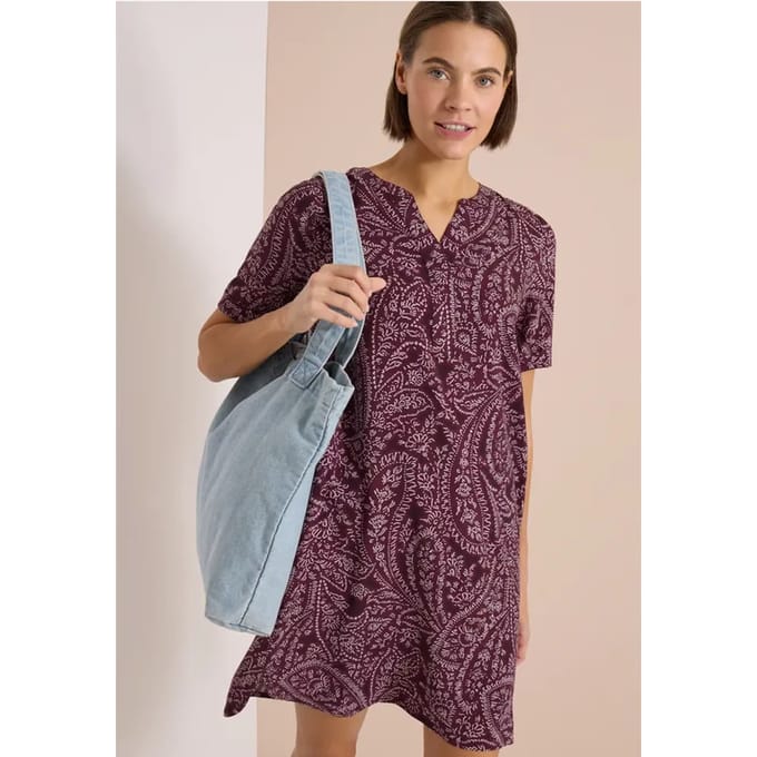 Knielange jurk met paisleypatroon