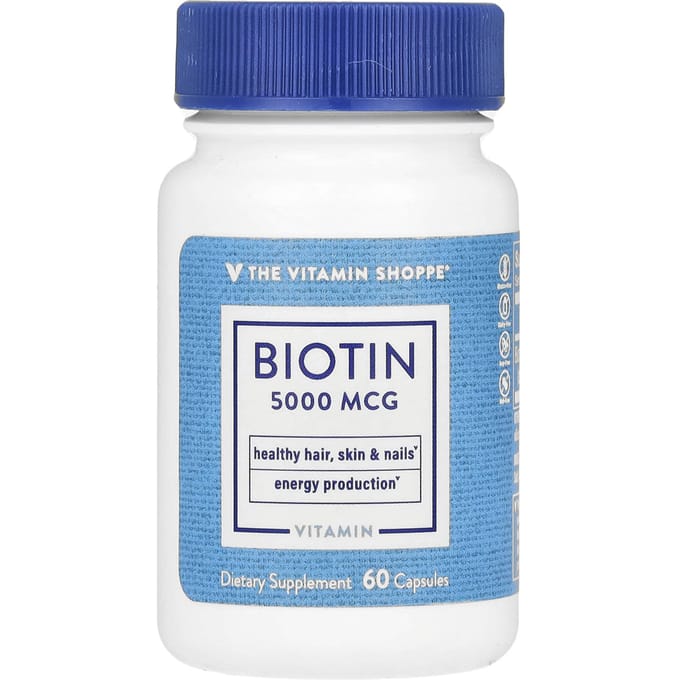 The Vitamin Shoppe, Biotine, 5 000 mcg, 60 gélules