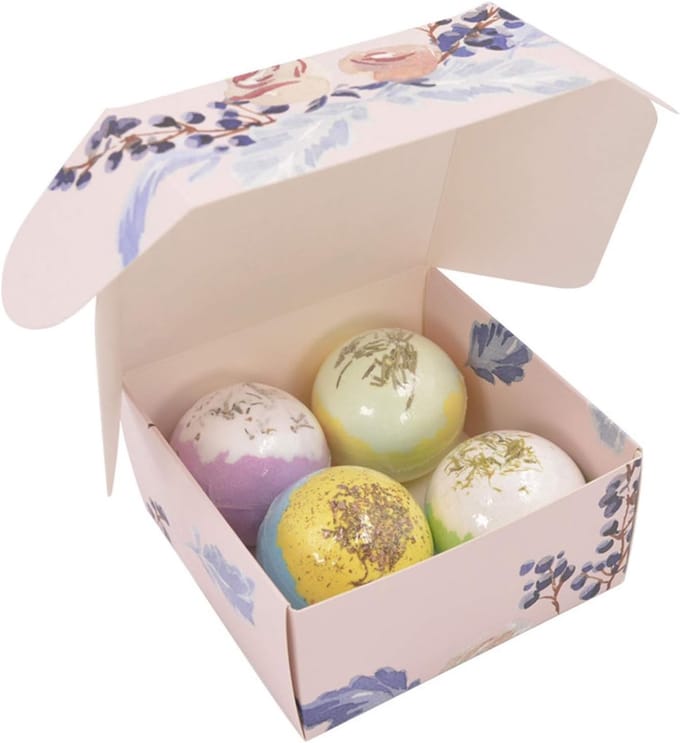 Badbom Set - Aromatherapie Bommetjes - Ontspanning Thuis - Essentiële Oliën - 4 Stuks