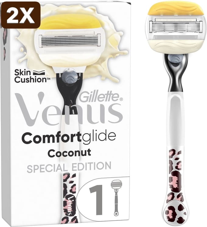 2 x Gillette Venus Comfortglide Coconut - 1 Scheermes - 1 Scheermesje