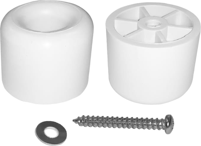 Set van 10 deurstoppers (40 mm, wandmontage, wit)