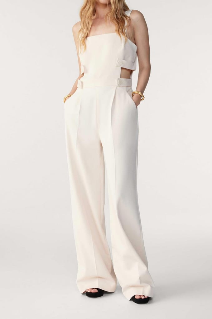 BA&SH Combinaison Cressy Ecru Maat: 40 | Jumpsuits Outlet | Dames | Ecru