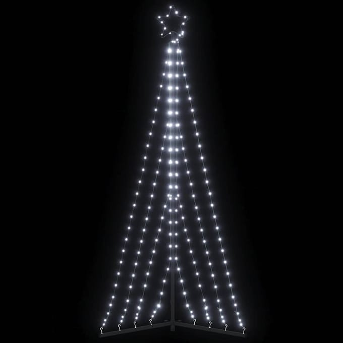vidaXL LED-kerstboom 339 LEDs koud wit 182 cm