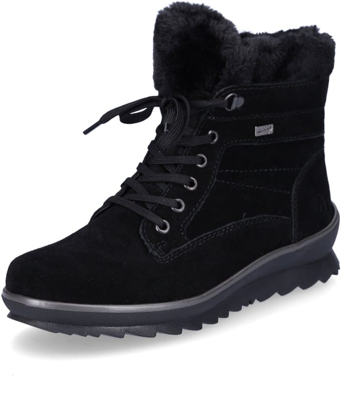 Remonte dames veterboot zwart