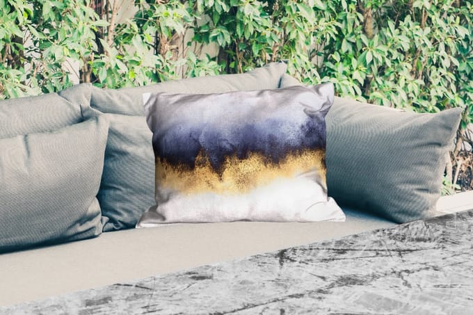 Buitenkussens - Tuin - Abstract - Goud - Luxe - 50x30 cm