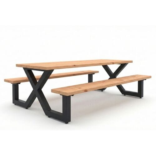 EXIT Picknicktafel X-235 - 8 Persoons - 235cm - Houten Tuintafel - Picknicktafel voor Buiten - Weerbestendig