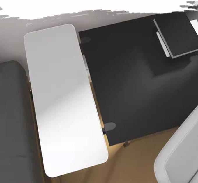 Bureau Extensie Plank - Armsteun Platform - Comfortabel Werken - Geen Gaten Installatie - 76x24cm - Wit