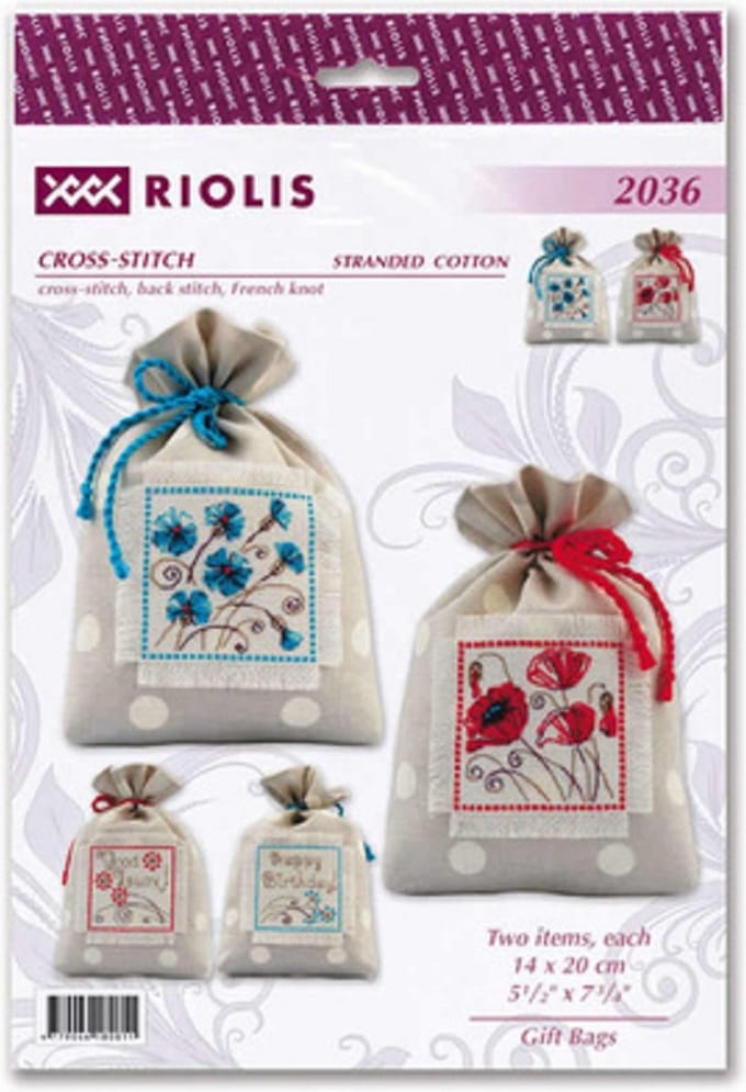 Borduurpakket - Wenszakjes - gift bags