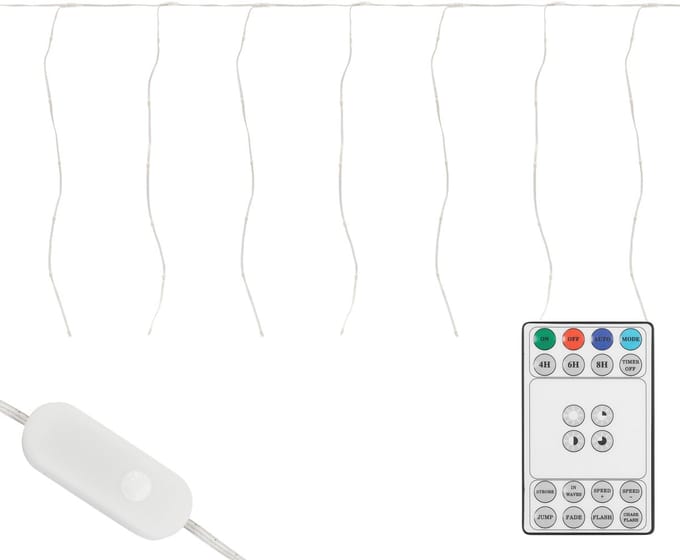 LED lichtgordijn 3 m met 120 LED's warm wit IP44