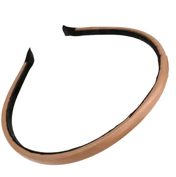 Haarband -Leer - midden Bruin-1 cm - Charme Bijoux