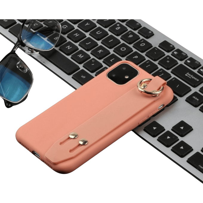 Comfycase iPhone 12 (Pro) Strap Holder Case Oranje