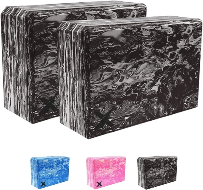 Set van 2 Antislip Yogablokken voor Pilates, Balans en Krachttraining