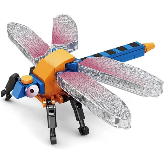 Nieuwste Bouwstenen Speelgoed Kinderen Educatieve Puzzel Dier Assemblage Bij Libelle Insect Cadeau S