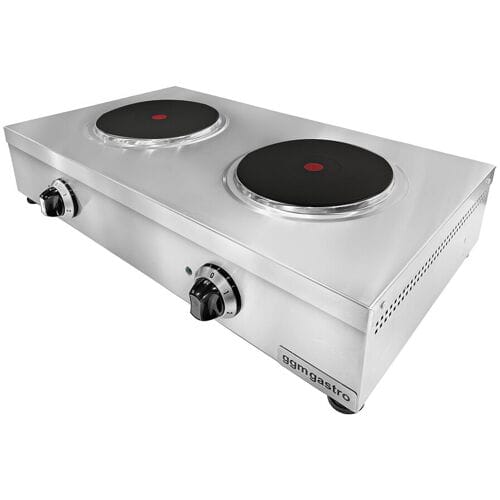 GGM Gastro Tisch Elektroherd - 5,2 kW - 2 Platten Rund Zilver