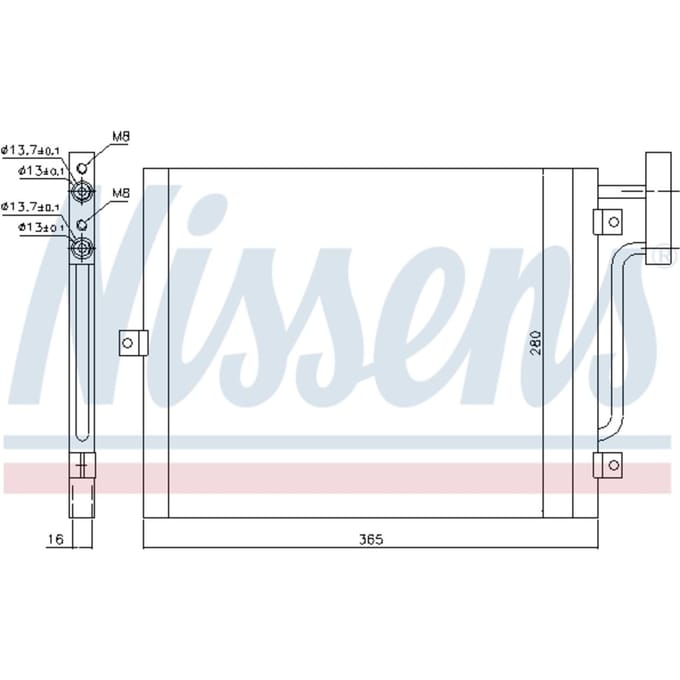 Condensator, airconditioning NISSENS 94715