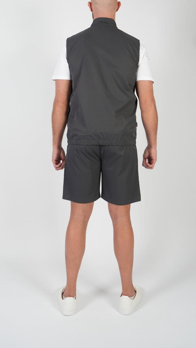 BASKO - ZOMERSET - GILET + SHORT - GRIJS - MAAT M