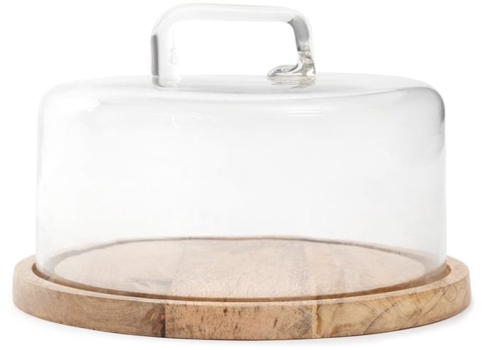 HOMLA - Platter - Rund met Glas Kom - 25x16 cm