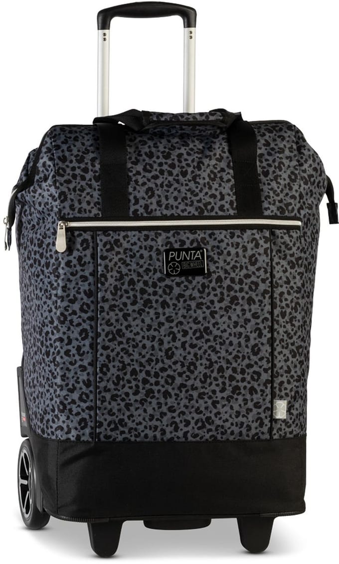 Punta Wheel Trolley Shopper Big Wheel Leopard Zwart/Grijs