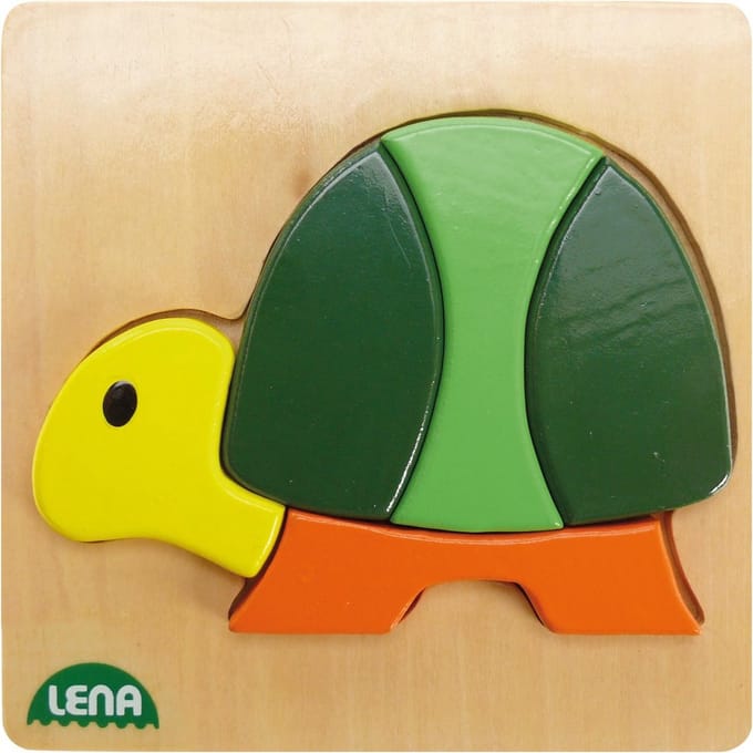 Houten Puzzel Schildpad voor Kinderen - Stimuleert Sensorische Ontwikkeling