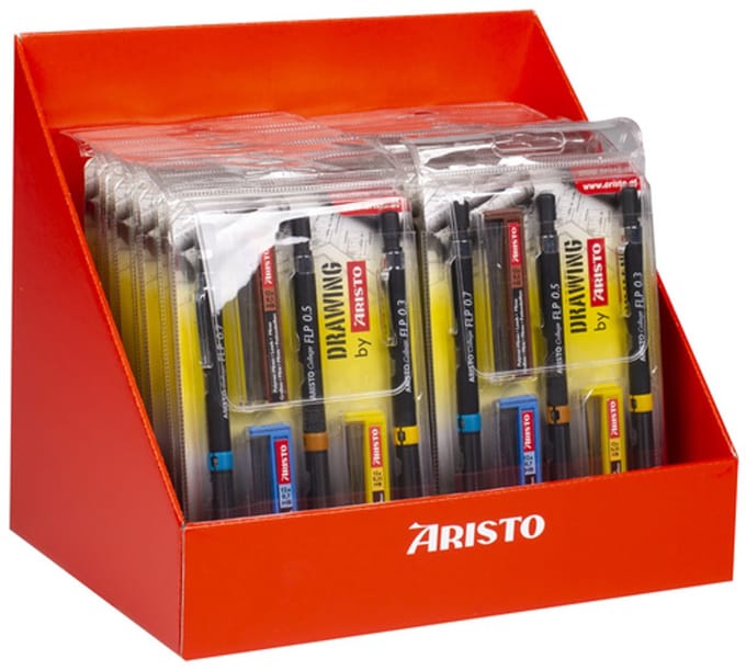 Aristo vulpotloden set - display met 20 stuks - set 6-delig - in kartonnen etui - AR-VD23559