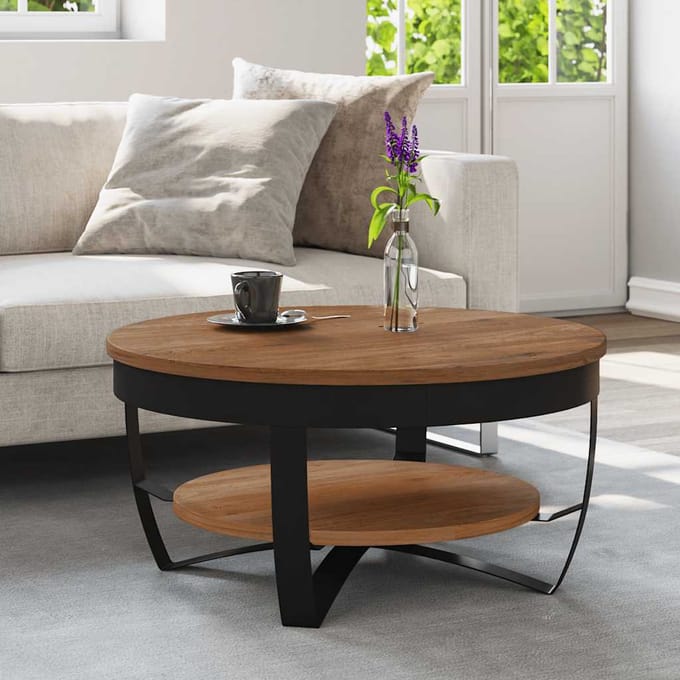 vidaXL - Salontafel - 65x65x32 - cm - massief - acaciahout