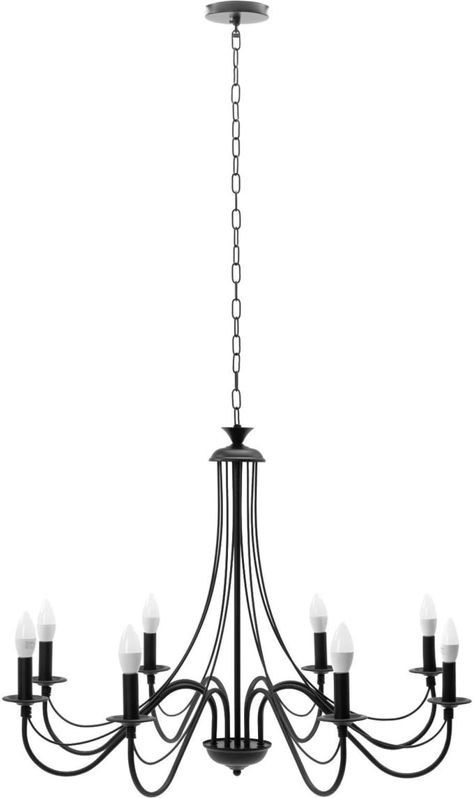Toolight App648-8Cp Hanglamp Zwart 60X60X110Cm