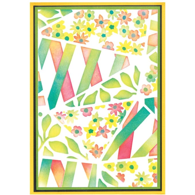 Sizzix Layered Stencils by Stacey Park - Fragmented Floral #2