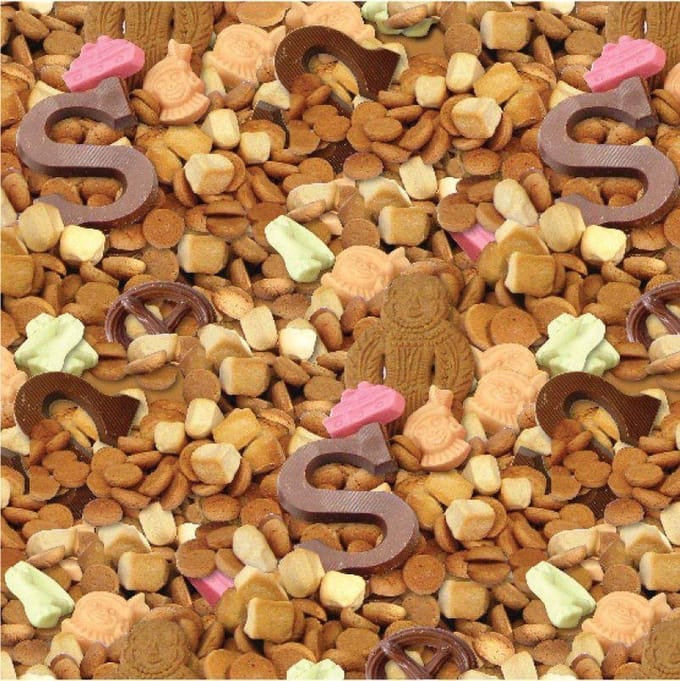 Sinterklaas cadeaupapier - Pepernoten Sinterklaaspapier inpakpapier - 200 x 70 cm - 5 rollen