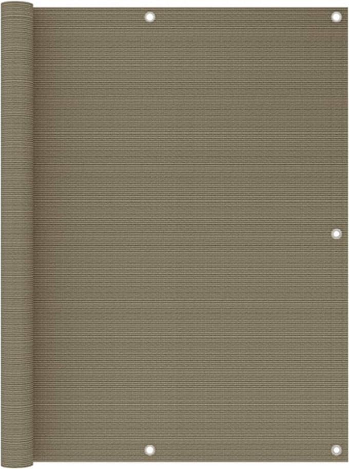 vidaXL - Balkonscherm - 120x600 - cm - HDPE - taupe