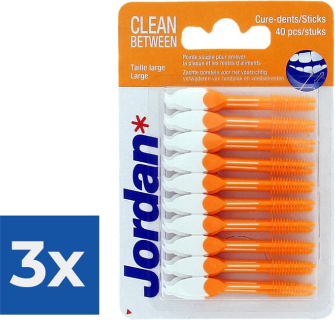 Jordan Tandenstokers - Clean Between Sticks Large - Voordeelverpakking 3 stuks