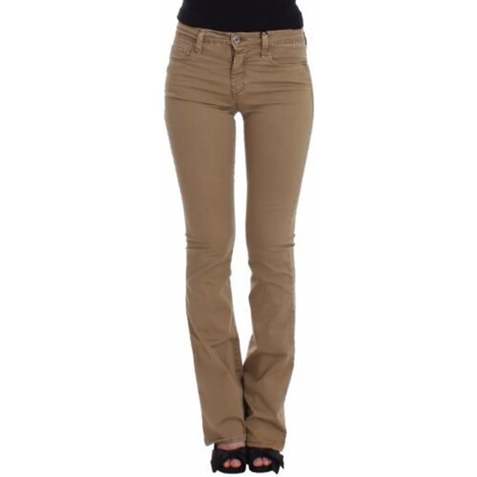 Costume National Beigekleurige Rechte Denim Broek Stretch Jeans