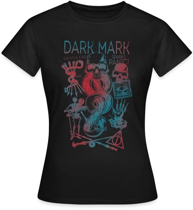 Harry Potter Duistere Teken & Gruzielement Ontwerp T-Shirt Dames