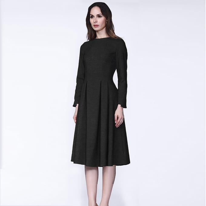 Retro fit-and-flare jurk