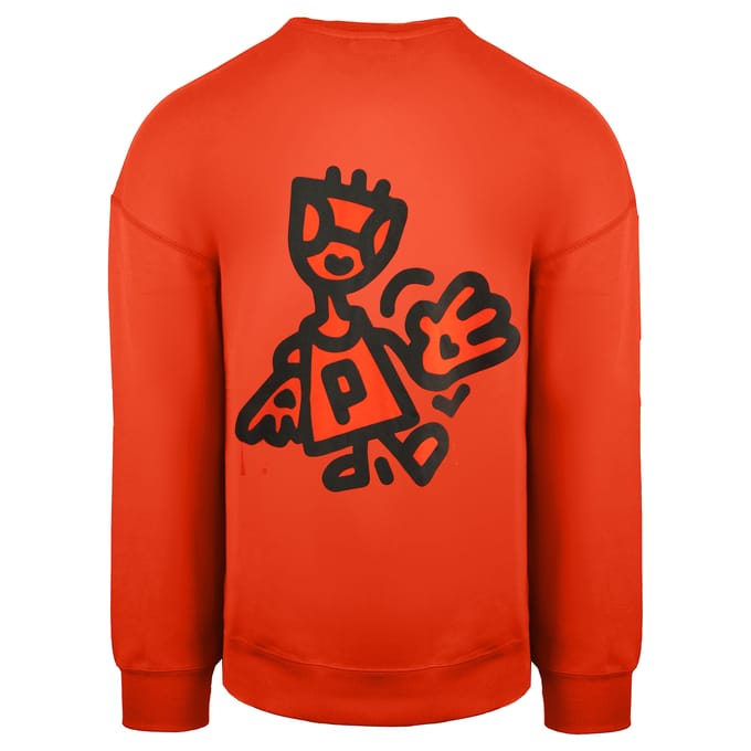 Puma x Mr Doodle Lange Mouw Crew Neck Rood Heren Grafisch Sweatshirt 598682 20