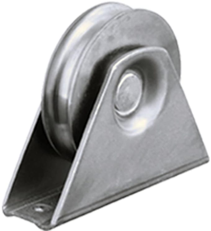 Poort wiel staal - Geleidingswiel U groef - Schuifdeur beweging - Robuuste constructie - 80mm diameter
